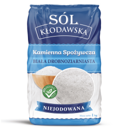 Sól Kłodawska Kamienna Biała Drobnoziarnista Niejodowana 1 kg - Kopalnia Soli Kłodawa