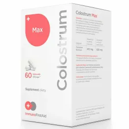 Colostrum Max 40% IgG 500 mg 60 Kapsułek - ImmunoFirstAid